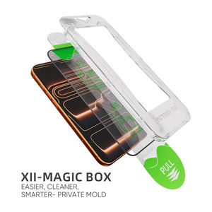 กล่องติดตั้งง่าย ป้องกันฝุ่น สำหรับกระจก IP17PM, IP Air 9H แบบเต็มจอ ป้องกันรอยขีดข่วน AR&AF ป้องกันการแตก ไม่มีฟองอากาศ - Product Image 1