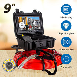 9-Inch 1080P Hd Nachtzicht Rioolcamera Met Dvr 16Gb Pijpinspectie 512Hz Sonde Zelfnivellerende 7Mm Kabel Voor Rioolleiding - Product Image 2