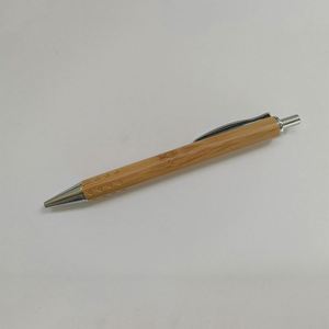 Stylos en métal à clip écologiques de styles variés, papeterie en bambou - Product Image 6