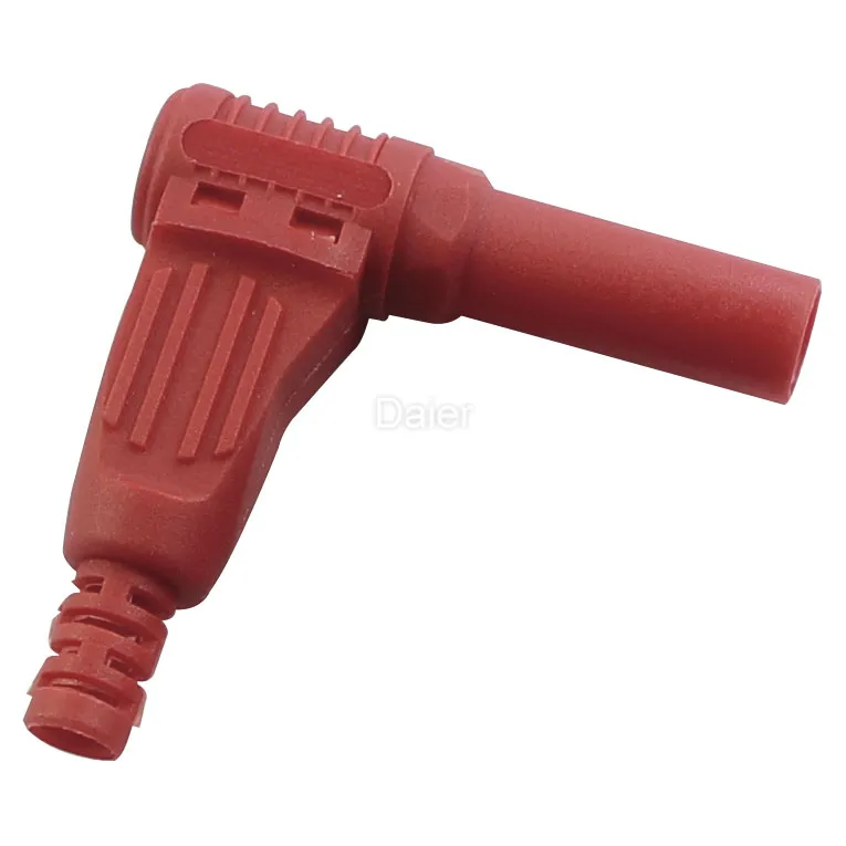CX-2070 4MM Male Safety Banana Plug Red/ Black 90 Degree Right Angle Banana Socket DIY Self-Assembly Solder Type Connector