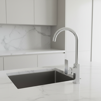 Robinet de cuisine noir mitigeur eau chaude et froide en laiton