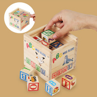 Ensemble de blocs de lettres de l'alphabet en bois personnalisés, blocs d'empilage éducatifs Montessori, jouet d'apprentissage pour tout-petits