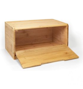 Caja de pan de madera para cocina Cubo de almacenamiento de alimentos de gran capacidad de Bambú - Product Image 4