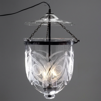 Lanterne en verre avec garniture en laiton, porte-bougie suspendu rond résistant à la chaleur pour la décoration de la maison