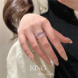 Purple Mist S925 Sterling <b>Silver</b> Purple Chalcedony <b>Ring</b> Set Women's Everyday Wear Retro Chinese Style Fine <b>Rings</b> - Product Image 4