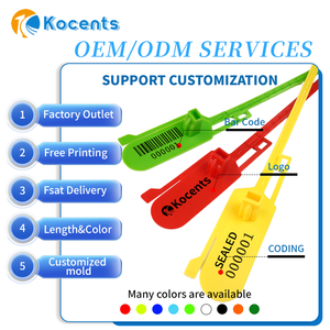 Cinta fácil de rasgar específica para logística de nuevo diseño con número de serie sello de etiqueta de cierre de cremallera de seguridad de plástico - Product Image 2