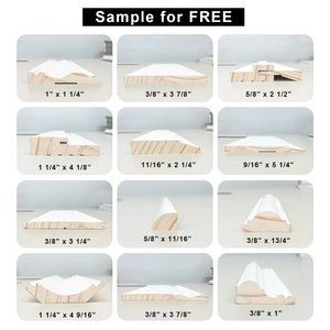 <span class=keywords><strong>Moulure</strong></span> couronne en bois apprêté blanc panneau décoratif mural <span class=keywords><strong>moulure</strong></span> <span class=keywords><strong>de</strong></span> corniche inférieure en gypse en bois massif - Product Image 2