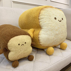 Boneka Makanan Lucu Custom, Boneka Roti Panggang Kecil Imut Custom, Bantal Sofa Boneka Lembut untuk Anak-Anak - Product Image 4