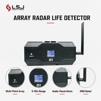 Détecteur de vie radar à réseau LSJ-ARD multipoint 90° 0,5m, système d'alarme sans fil pour la sauvetage en cas de tremblement de terre, 1 an, IP65, haute précision 1%