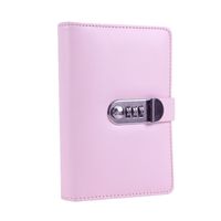 Carnet à spirales en cuir PU XR A6, journal à feuilles mobiles avec serrure numérique et mot de passe, organiseur de budget