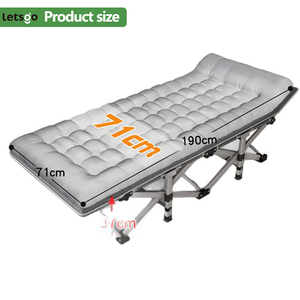 Letsgo daul-Layers 1200d Oxford xách tay Trọng lượng nhẹ vải gấp đi bộ đường dài ngủ trại giường với có thể tháo rời Nệm cắm trại cot - Product Image 2