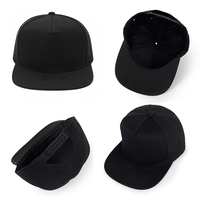 Gorras de Béisbol Personalizadas de Color Sólido, Estilo Hip Hop, Visera Plana, Cierre a Presión, Logotipo Bordado, 5 Paneles, Unisex, Venta al Por Mayor, Acrílicas