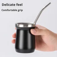 Ensemble bouilloire et tasse Mate avec bec verseur bec d'aigle en acier inoxydable, grande capacité, isolé, portable pour activités de plein air, sport et randonnée