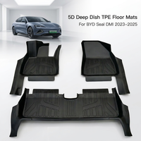 Tapis de sol 3D 5D en TPE pour BYD Seal DMI 2023-2025 – Doublures toutes saisons sur mesure, ensemble complet, accessoires de tapis de véhicule imperméables