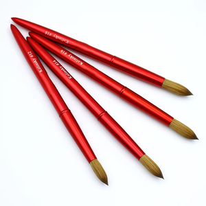 Pinceau à ongles en acrylique 100% Kolinsky, logo personnalisé OEM ODM, pinceau professionnel pour la peinture à la poudre acrylique, salon de manucure - Product Image 1