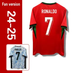 थोक 2024 पुर्तगाल सॉकर जर्सी होम अवे यूरो जर्सी रोनाल्डो 7# फुटबॉल टी शर्ट के साथ