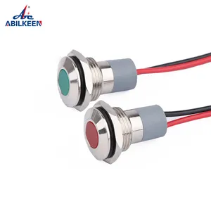 ไฟแสดงสถานะ LED โลหะ 3 สี ขนาด 5 มม. พร้อม <span class=keywords><strong>ECE</strong></span>, ไฟสัญญาณ 12V กันน้ำ ขนาด 20 มม. 22 มม. ไฟแสดงสถานะอุปกรณ์ RGB - Product Image 6