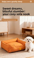 Lit pour chien classique en velours, coton PP haute résilience, rectangle orthopédique, rafraîchissant, écologique, antidérapant, imperméable, toutes saisons