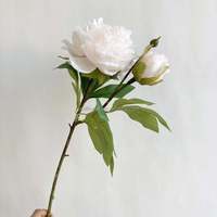 Pivoines artificielles en soie faites à la main, personnalisables OEM, plantes artificielles écologiques à 2 têtes pour mariages, cérémonies, tables, fête des Mères, Pâques