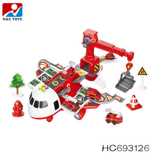 Almacenamiento transporte juguetes estacionamiento 2 camión de policía 12 barricada conjunto para niños Avión de <span class=keywords><strong>juguete</strong></span> avión - Product Image 6