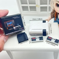 Set Konsol Game Miniatur Retro Kustom Pabrik, Dekorasi Ruangan Rumah Boneka Skala, Koleksi Mainan Model Plastik Vintage, Ornamen