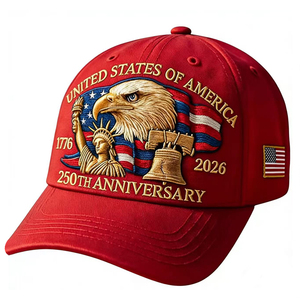 Gorra de Béisbol <span class=keywords><strong>Retro</strong></span> Ajustable con Bordado del Águila Calva, Estilo Patriótico Americano, para el 250 Aniversario de EE. UU. - Product Image 6
