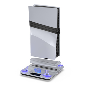 Support de refroidissement vertical multifonctionnel avec station de charge pour manettes PS5 Slim Pro <span class=keywords><strong>VR2</strong></span>, station de charge pour <span class=keywords><strong>PlayStation</strong></span> <span class=keywords><strong>5</strong></span> - Product Image 2