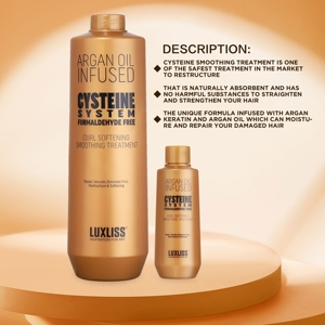 LUXLISS Italiaans Braziliaans Keratine Haarverstevigende en -gladmakende behandelingen Arganolie verzachtende haar Cysteine behandeling voor kroezend haar - Product Image 3