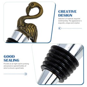 Autocollant personnalisé à prix raisonnable Bouchon de vin hibou gravé en métal - Product Image 4