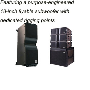 Sistema Line Array Professionale Classico Serie LA da 12 Pollici, Altoparlanti Attivi e Passivi di Alta Qualità, Neodimio 8ohm, Legno e Metallo - Product Image 3