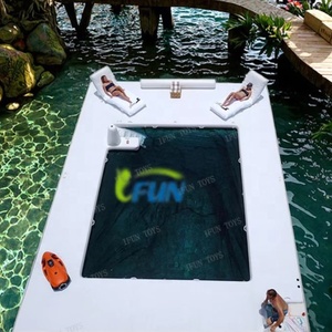 Plataforma Flotante Inflable de 2m de Profundidad para Exteriores, Piscina Marina con Red de Protección Contra Medusas, Malla de Vinilo para Uso Residencial en Yates - Product Image 2