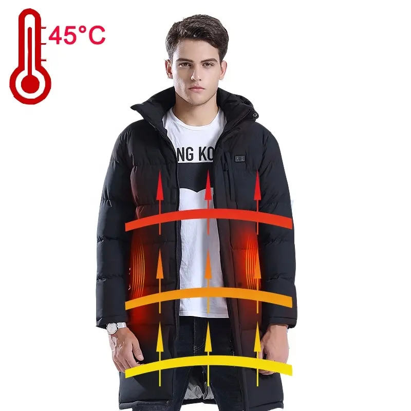 Men's Heated Jacket Lightweight Warm Jackette For Men Male Outdoors Usb Rechargeable Battery Heated Coat