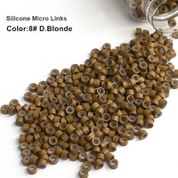 Vente en gros 4.0mm 500 pièces/boîte de perles d'anneau de micro-lien de cheveux doublées de silicone pour les extensions de cheveux