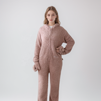 Short de détente en fil thermique à plumes pour femme, respirant, taille élastique, couleur unie, approvisionnement ODM pour toutes les saisons