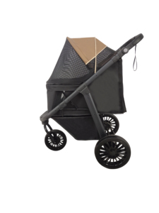 <span class=keywords><strong>Poussette</strong></span> de luxe en aluminium à 3 roues avec poignée réglable, maille respirante, roue avant amortissante et rotative - Product Image 3