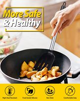 Spatule de tournage en silicone solide durable Ustensile de cuisine résistant à la chaleur Polyvalent Flexible antiadhésif fendu