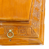 Accesorios de Ferretería de Madera Maciza con Patrones Geométricos Florales Retro Tallados, Tipo Ataúd Europeo, FSC, para Aplicaciones Funerarias