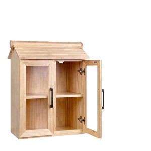 Wooden Outdoor Book Box Double Compartment <b>Solid</b> <b>Wood</b> Storage With Magnetic Latches For Garden Reading - Product Image 2