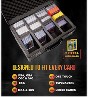 Étui de rangement pour cartes gradées en fibre de carbone avec serrures TSA, mallette pour cartes à collectionner sportives et TCG, boîte de présentation de cartes
