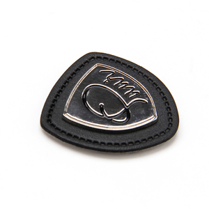 Logotipo personalizado PU Leather <span class=keywords><strong>Garment</strong></span> Labels com placa de metal para Jeans Bags Hats - Product Image 4