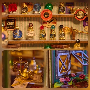 IIECREATE Book Nook DIY Puzzle 3D en bois SL-35 Kit de maison miniature Magasin Magique Maison de poupées en bois - Product Image 3