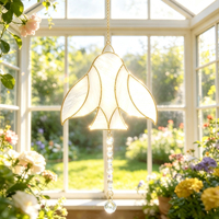 Attrape-soleil Décoration de fenêtre pour la maison et le jardin – Vente chaude – Décoration en cristal naturel – Artisanat en verre Tiffany – Colombe de la paix