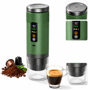 เครื่องชงกาแฟเอสเพรสโซแบบพกพา 3-in-1 พร้อมระบบทำความร้อนในตัว ใช้กับแคปซูลกาแฟ ไร้สาย เหมาะสำหรับการตกปลา ตั้งแคมป์ และการเดินทาง ขายส่งจากโรงงาน - Product Image 1