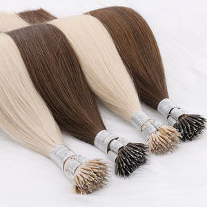 High End Double Drawn Indian Temple Single Donor Raw Virgin Hair Nano Tip Hair - Product Image 6