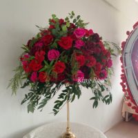 Boule de fleurs de mariage artificielle en soie de roses faites à la main centres de fleurs pour événements décorations de la Saint-Valentin et de Thanksgiving