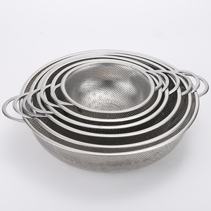 Cesta de drenaje doméstica de acero inoxidable con doble compartimento, colador para lavar arroz, práctico colador para lavar verduras, cesta de drenaje para lavar frutas - Product Image 1