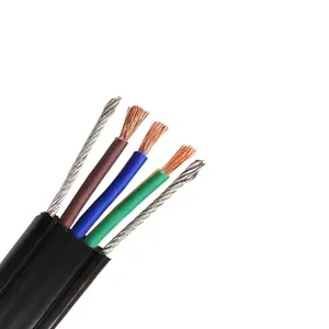 60227IEC 7F Steel-supported flat Elevator trailing cables Flexible cables Control cables PVC insulation Copper conductors