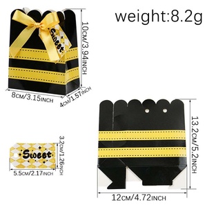 Scatola per Caramelle a Tema Ape Creativa, Nastro a Righe Nere e Gialle, Cartoncino da Appendere, Bomboniere per Feste per Bambini, Regalo e Artigianato <span class=keywords><strong>Lia</strong></span> Jia - Product Image 5
