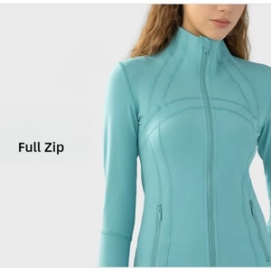 Women's Elastic Zipper Running Fitness Long Sleeves <b>Yoga</b> <b>Jacket</b> - Product Image 4