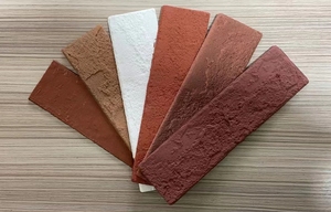 Mcm सामग्री लाल हरी दीवार सजाए हुई लचीली मिट्टी के मुखौटे की दीवार क्लैडिंग मीटर नरम पत्थर ईंट सिरेमिक टाइल का सामना कर रहा है - Product Image 5